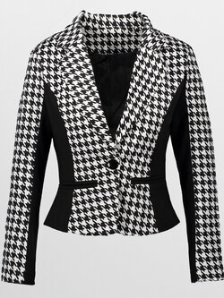 เสื้อสูทแฟชั่นผู้หญิงลายชิโนริสไตล์ยุโรป