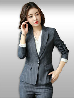 เสื้อสูทผู้หญิงสีเทาสไตล์สวยหรู มี 7 ไซส รหัส2271