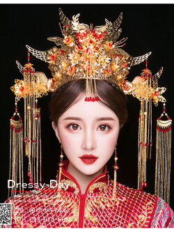 รหัส ปิ่นปักผมจีน : TR157 เครื่องประดับจีนโบราณ อลังการ เซ็ตเครื่องประดับศีรษะจีน ปิ่นปักผมจีนโบราณพร้อมส่ง ใส่กับชุดจีนโบราณ สวย หรู ปังปุริเย่