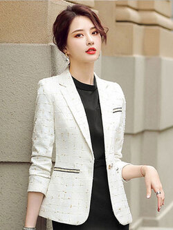 สินค้าพรีออเดอร์ เสื้อสูทแฟชั่นสวยหรูสไตล์เกาหลีดูดี มี2สี PO-SUIT-031