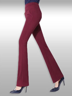 กางเกงแฟชั่นสีไวน์แดงขายาว มี 7ไซส รหัส2233