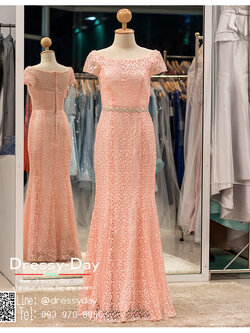 รหัส ชุดราตรียาว : PF023 ชุดราตรียาวสีชมพู มีเพรชประดับที่เอว เหมาะใส่เป็นชุดไปงานแต่งาน ชุดเดรสออกงานกลางคืน งานแต่งงาน งานกาล่าดินเนอร์ งานเลี้ยง งานพรอม งานรับกระบี่