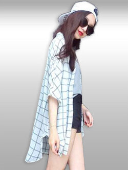 เสื้อคลุมแฟชั่นแต่งลายสไตล์เกาหลี รหัส2045