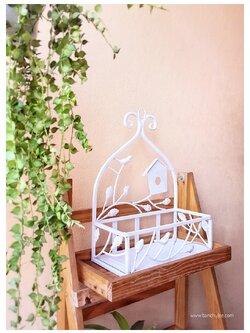 Shabby Chic Metal Shelf ชั้นวางของ โลหะ สีขาว