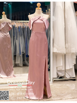 รหัส ชุดราตรียาว : PFL091 ชุดราตรียาว สีชมพู/โรสโกลด์ ไหล่เปาด เข้ารูป ผ่าด้านข้างสุดเซ็กซี่ เหมาะใส่ออกงานกลางคืน งานแต่งงาน งานกาล่าดินเนอร์ งานเลี้ยง งานพรอม งานรับกระบี่