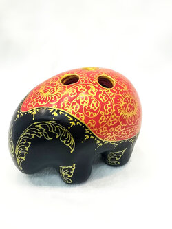 ช้างเสียบดินสอปากกา Size S ดำแดง