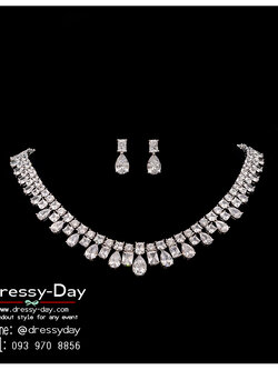 รหัส ND154 : เครื่องประดับแม่เจ้าสาว ใส่ออกงานกลางคืน คู่กับชุดราตรีเปิดไหล่ ชุดลูกไม้ สวย หรูหราแบบไม่ปราณีแขก