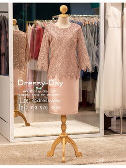 รหัส ชุดเจ้าภาพ : PFS131 ชุดแม่เจ้าสาวเรียบหรู ชุดแม่เจ้าบ่าวกลางวัน ตอนเช้า งานกลางคืน ผ้าไหมไม่แก่