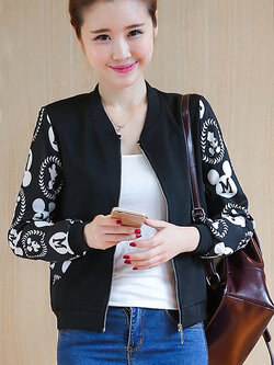 เสื้อคลุมแต่งแขนลายมิ้กกี้เม้าสุดน่ารักมี 4 ไซส M/L/XL/2XL รหัส 1720-สีดำ