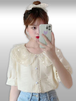 เสื้อแฟชั่นแบบสวยหวานน่ารักสไตล์เกาหลี รหัส2370