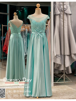 รหัส ชุดราตรี : PF148 ชุดราตรียาวสวยๆ แขนล้ำ ชุดไปงานแต่งสีเขียวมิ้นตกแต่งลูกไม้งานสวย ชุดเพื่อนเจ้าสาวประดับโบว์ช่วงเอว คนอ้วนใส่ก็สวยปังมากค่ะ ใส่ไปงานแต่งงานกลางคืน งานเลี้ยง ชุดพิธีกร ชุดเพื่อนเจ้าสาว งานกาล่าดินเนอร์ งานเดินพรหมแดง ใส่ออกงานไหนก็สวย