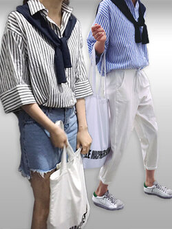 เสื้อแฟชั่นแต่งลายมีสายผูกที่คอถอดได้ รหัส2024