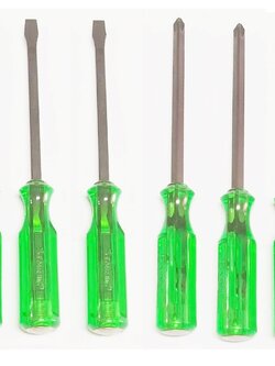 ไขควงด้ามทะลุ ไขควงตอก 6 นิ้ว แกน เหลี่ยม ปลายชุบแม่แหล็ก ราคาส่ง 80บาท/2ตัวชุด