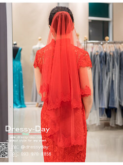 รหัส ผ้าคลุมผม : VD001 ขาย เวล ผ้าคลุมผม พร้อมส่ง สีทอง เหมาะมากสำหรับใส่ในพิธียกน้ำชา และงานแต่งงานธรรมเนียมจีน สีแดง เวลเจ้าสาว