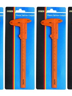 เครื่องมือวัด เวอร์เนียร์พลาสติก เวอร์เนียร์ช่าง สีส้ม พร้อมใช้งานจร้า