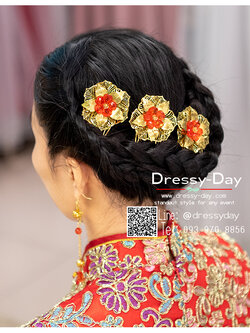 รหัส ปิ่นปักผมจีน : TR152 ปิ่นปักผมจีนพร้อมส่ง เครื่องประดับผมเจ้าสาวจีนโบราณ สวยหรูหรา