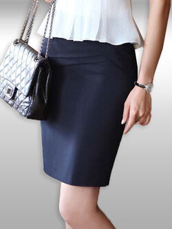 กระโปรงสั้นสีกรมท่าใส่ทำงาน มี 7 ไซส รหัส 2088