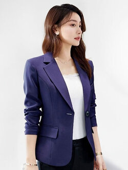 เสื้อสูทผู้หญิงแขนยาวสีกรมท่าแบบสวยหรู มี 5 ไซส รหัส1891