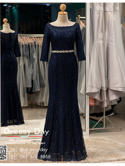 รหัส ชุดราตรียาว : PFL077 ชุดราตรียาวสีน้ำเงิน มีเพรชประดับที่เอว เหมาะใส่เป็นชุดไปงานแต่งาน ชุดเดรสออกงานกลางคืน งานแต่งงาน งานกาล่าดินเนอร์ งานเลี้ยง งานพรอม งานรับกระบี่ แขนยาว