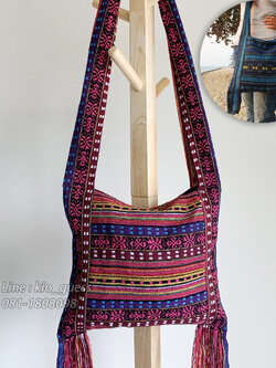 Size M ขายย่าม ย่าม ย่ามกะเหรี่ยง ย่ามชาวเขา กระเป๋าผ้านากา ขายย่ามกระเหรี่ยงทอมือ กระเป๋าฮิปปี้ กระเป๋าโบฮีเมียน กระเป๋าแนวๆ กระเป๋าแนวเซอร์ๆ ย่ามราคาถูก