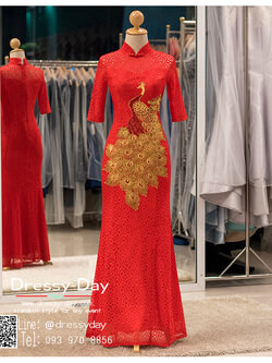 รหัส ชุดกี่เพ้า : KPL082 ชุดกี่เพ้าแบบยาว ชุดกี่เพ้าคนอ้วน พร้อมส่ง ผ้าลูกไม้เนื้อดีทั้งชุด ทรงหางปลา ชุดกี่เพ้าประยุกต์ สีแดง สวย หรู และสง่ามากๆ เจ้าสาวที่มองหา ชุดกี่เพ้าประยุกต์ สำหรับใส่ในพิธียกน้ำชา ชุดส่งตัว ถ่ายพรีเวดดิ้ง ชุดแต่งงาน แขนยาว
