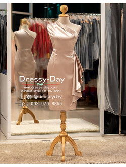 รหัส ชุดราตรียาว : PFS107 ชุดราตรีสั้น พร้อมส่ง โชว์ไหล่ ไหล่เดี่ยว ไหล่เฉียง สวย เรียบ หรู ใส่ได้หลากหลายโอกาส