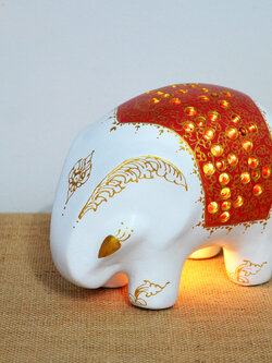 โคมไฟช้างแบบตั้งโต๊ะ Size L