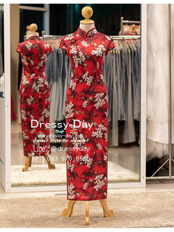 รหัส ชุดกี่เพ้า : KPL154 ชุดไปงานแต่งแบบจีน คนจีนยกน้ำชา ขั่งแต๊ แห่ขันหมากจีน ตอนเช้า สวย หรู สมัยใหม่