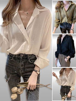 เสื้อแฟชั่นแขนยาวใส่สบายสไตล์เกาหลี 3สี รหัส2337