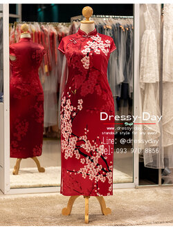 รหัส ชุดตรุษจีน : KPL142 ชุดตรุษจีนคนอ้วน 2021 ชุดตรุษจีนหญิงสวยๆ สไตล์ชุดกี่เพ้าแฟชั่น โมเดิร์น สวย หรู พร้อมส่ง