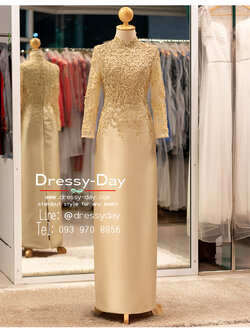 รหัส ชุดเจ้าภาพ : PFL219 ชุดแม่เจ้าสาวเรียบหรู ชุดแม่เจ้าบ่าวไม่แก่ สวยปังกับงานตอนเช้า กลางวัน เย็น กลางคืน