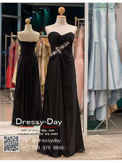 รหัส ชุดราตรีสีดำ : PFL025 ชุดราตรีสีดำยาว ผ้าเครปซาตินปักคริสตอลสุดหรู ใส่ออกงานแล้วไม่อ้วน ใส่ไปงานกลางวัน กลางคืนสวยมากๆ