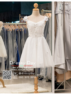 รหัส ชุดราตรีสั้น :BB133 มีชุดราตรีสวย สีขาว สั้น เหมาะใส่งานหมั้น งานเช้า หรู พร้อมส่งเยอะสุดในไทย เนื้อผ้าพรีเมี่ยม คัตติ้งเนี๊ยบๆ ไหล่ปาด