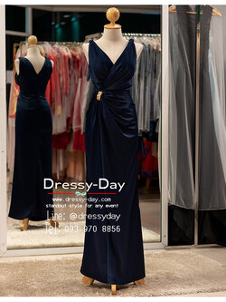 รหัส ชุดราตรียาว : PFL175 ชุดไปงานแต่ง มินิมอล แขนกุด ชุดไปงานแต่งงานกลางคืน สวย เรียบ หรู ดูแพง