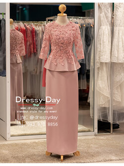 รหัส ชุดเจ้าภาพ : PFL182 ชุดแม่เจ้าสาวไม่แก่ ชุดแม่เจ้าบ่าวงานเช้า กลางวัน กลางคืน คนอ้วนอวบ ใสสวยเด่นสมฐานะเจ้าภาพ