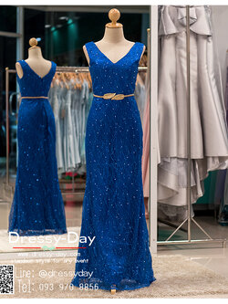 รหัส ชุดราตรี :PF088 ชุดราตรียาว สีน้าเงิน ดีเทลเพชรทั้งชุด สวยหรูสง่าดูดีมากๆ จะใส่ไปงานแต่งงาน งานเลี้ยง งานประกวด งานรับรางวัล งานกาล่าดินเนอร์ งานพรอม งานบายเนียร์ หรือเป็นชุดเพื่อนเจ้าสาว สวยหรู ดูดีสุดๆ