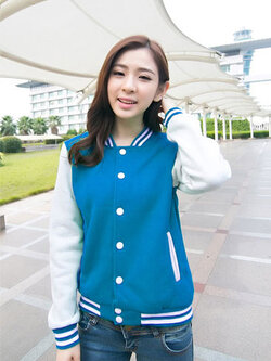 เสื้อคลุมแฟชั่น Classic stlye สวยปนเท่ห์สไตล์เกาหลี รหัส 1662-สีฟ้า