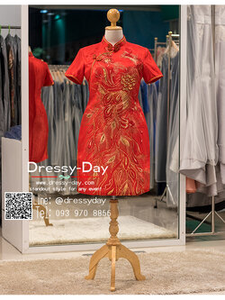 รหัส ชุดกี่เพ้า :KPS081 ชุดกี่เพ้าพร้อมส่ง มีชุดกี่เพ้าคนอ้วน แบบสั้น สีแดง คัตติ้งเป๊ะมาก ใส่ออกงาน ไปงานแต่งงาน ใส่เป็นชุดพิธีกร ชุดเพื่อนเจ้าสาว ชุดถ่ายพรีเวดดิ้ง ชุดยกน้ำชา หรือ ใส่ ชุดกี่เพ้าแต่งงาน สวยมากๆ ค่ะ