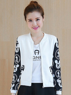 เสื้อคลุมแต่งแขนลายมิ้กกี้เม้าสุดน่ารักมี 4 ไซส M/L/XL/2XL รหัส 1719-สีขาว