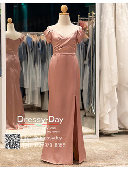 รหัส ชุดราตรียาว : PFL098 ชุดราตรียาว สีชมพู/โรสโกลด์ ไหล่เปาด เข้ารูป ผ่าด้านข้างสุดเซ็กซี่ เหมาะใส่ออกงานกลางคืน งานแต่งงาน งานกาล่าดินเนอร์ งานเลี้ยง งานพรอม งานรับกระบี่