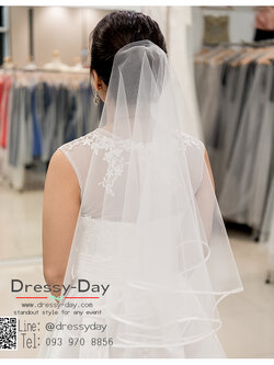 รหัส ผ้าคลุมผม : VD007 ขาย เวล ผ้าคลุมผม พร้อมส่ง เหมาะมากสำหรับใส่ในพิธียกน้ำชา และงานแต่งงานธรรมเนียมจีน แต่งงานในโบสถ์ สีขาว เวลเจ้าสาว 7