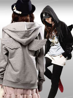 เสื้อคลุมกันหนาวแฟชั่นแต่งปีกนกสวยเก๋รหัส 1925