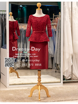 รหัส ชุดเจ้าภาพ :PFS065 ชุดราตรีสั้นสีเทา หรู มีแขน ชุดไปงานแต่งงานกลางวัน กลางคืน ชุดราตรีสั้นคนอ้วนใส่สวย พร้อมส่ง