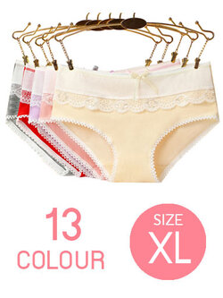 กางเกงชั้นในผู้หญิงใส่สบายมี 13สี รหัสA005-XL