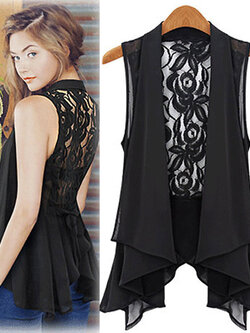 เสื้อคลุมแฟชั่น แบบสวยหวานสไตล์เกาหลี 4 ไซส-M/L/XL/2XL รหัส 1851-สีดำ