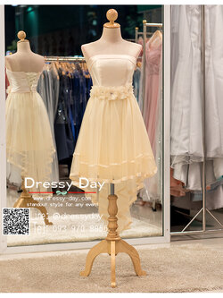 รหัส ชุดราตรีสั้น :BB050 มีชุดราตรีสวย สีครีม เกาะอกหน้าสั้นหลังยาว สั้น เหมาะใส่งานหมั้น งานเช้า หรู พร้อมส่งเยอะสุดในไทย S-8XL เนื้อผ้าพรีเมี่ยม คัตติ้งเนี๊ยบๆ