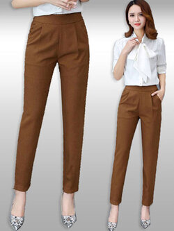 กางเกงแฟชั่นสีคาราเมลใส่ทำงาน มี 5ไซส รหัส2208