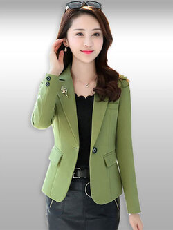 เสื้อสูทผู้หญิงแขนยาวสีเขียวแบบสวยหรู มี 4 ไซส รหัส2158