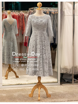 รหัส ชุดราตรีสั้น :PFS116 ชุดไปงานแต่งแบบมีแขน งานแต่งกลางวัน เย็น กลางคืน สวย เรียบหรู