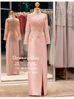 รหัส ชุดเจ้าภาพ : PFL226 ชุดแม่เจ้าสาวไม่แก่ ชุดแม่เจ้าบ่าวหรูๆ อ้วน อวบ ไซส์ใหญ่ สวยเรียบหรู ตอนเช้า งานกลางวัน เย็น